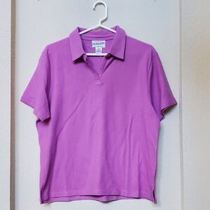 Pendleton Ladies S/S V Neck Top.  Size L